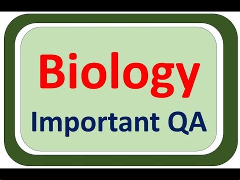 IMP 2 M Biology Important Questions For Public Exam 2024 Biology