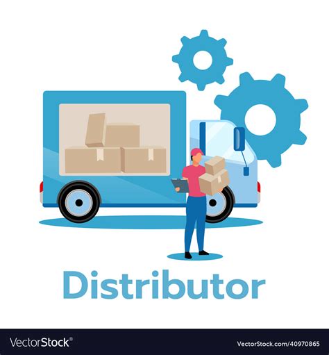 Distributor Flat Producer Service Provider Vector Image