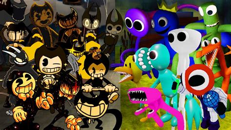 New Rainbow Friends VS BENDY ALL Phases FNF Mod Bendy And The Dark