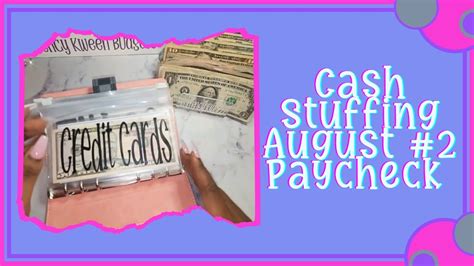 Cash Stuffing August Pay 2 Single Income Bcl Budget