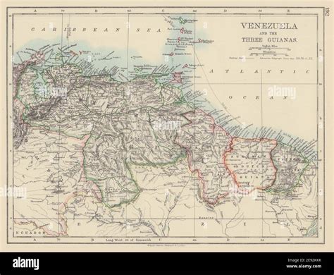 VENEZUELA/GUIANAS. Suriname. British French Dutch Guyana. JOHNSTON 1901 ...