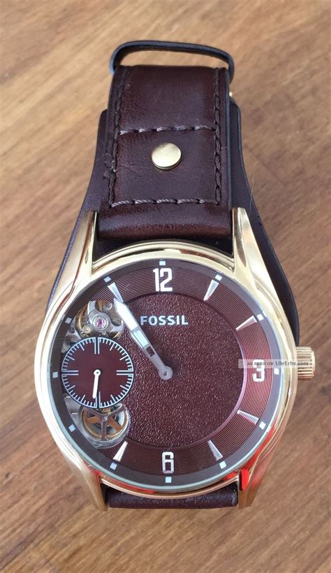 Edle Fossil Uhr Braun Leder Herren