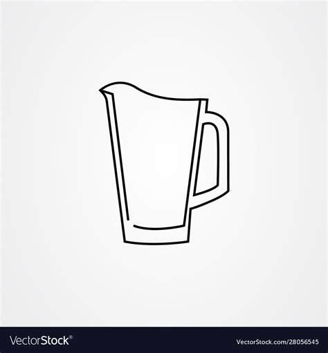 Beer pitcher icon in outlineline style Royalty Free Vector