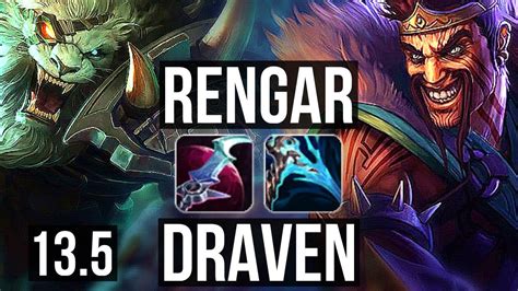 RENGAR Vs DRAVEN TOP 12 0 3 7 Solo Kills Legendary 1000 Games