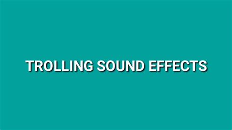 Trolling Music Sound Effects Hdfree Download Youtube