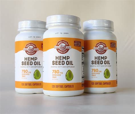 Hemp Seed Oil Capsules 1000 mg #120 Count / 3 Bottles - The Protocol