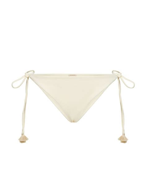 JOHANNA ORTIZ Ecru Sullen Lycra Bikini Bottoms Johanna Ortiz
