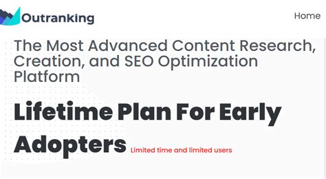 Outranking Lifetime Deal | Rank High With SEO Optimized Content