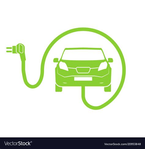 Electrical Charging Station Symbol Electric Car Vector Image