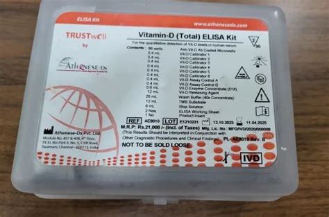 Vitamin D Elisa Kit Athenese Dx At Rs 10500 Kit Elisa Reagent In New