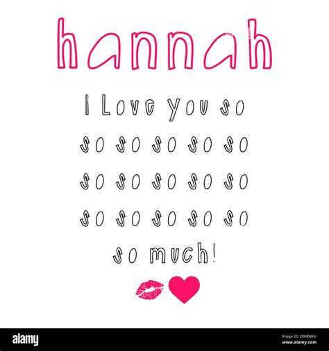 hannah girl name Stock Photo - Alamy