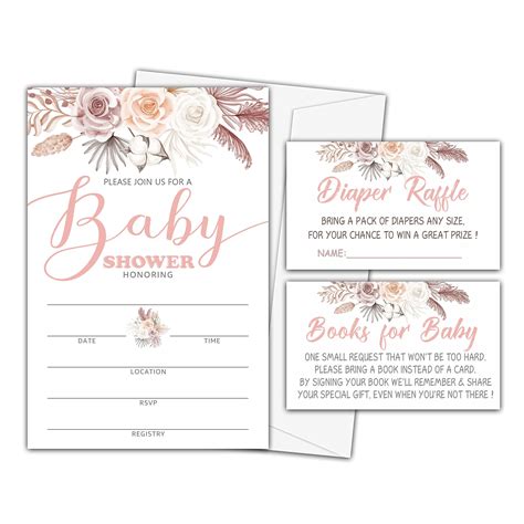 mermermu Baby Shower Invitation MMF7 Kit, Diaper Raffle Games, Baby