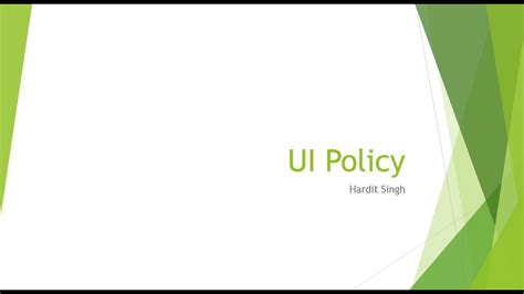 What Are Ui Policies And How To Create A Ui Policy In Servicenow Youtube