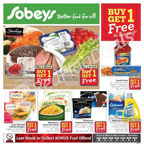 Sobeys Weekly Flyer Weekly Flyer Buy Get Free Oct Nov