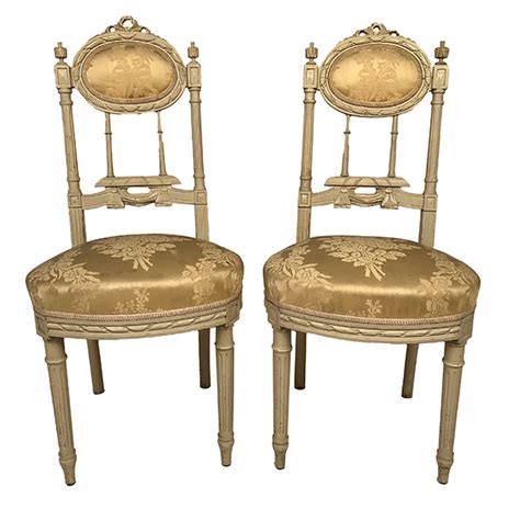 Paire De Chaises De Style Louis XVI Vers 1900 Le Chat Rouge