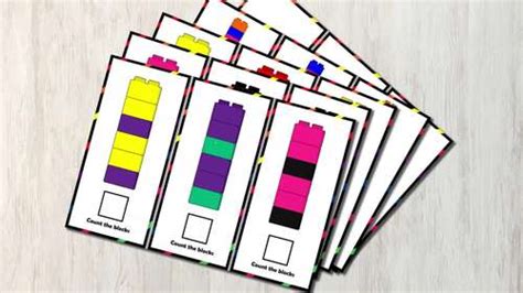 Building Block Color Pattern Task Cards Ab Abc Abb Aab Cozyvibes