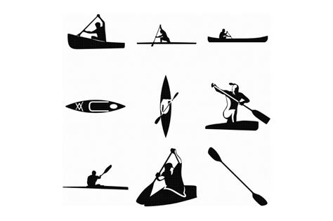 Canoe Kayak Canoeing Kayaking Svg File Dxf Free Svg Cut File Ins