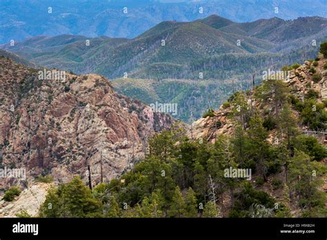 Large Rocky Desert Mountains In The Mazatzal Mountains Breaking Up The