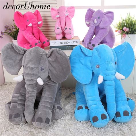 Decoruhome Plush Gaint Elephant Pillow In Stuffed Baby Sleeping Plush