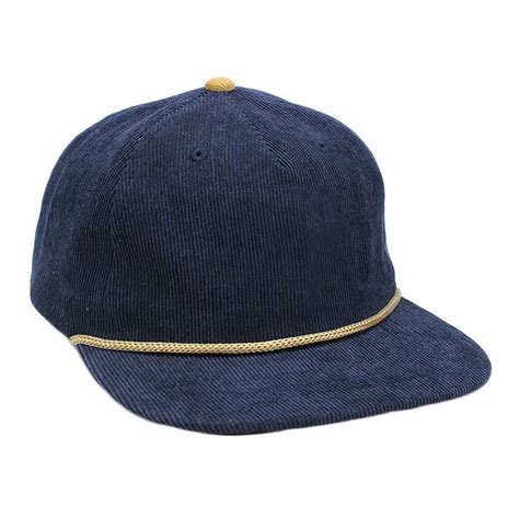 Custom Blue Blank Plain Unstructured Corduroy 5 Panel Cap Rope Hat Buy Cheap Custom 5 Panel