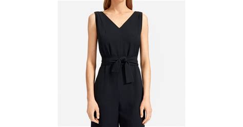 You Can Cinch The Waist With The Tie Belt Meghan Markle Black Everlane Jumpsuit At