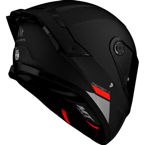 Casco Mt Thunder Sv Negro Mate Motoideas