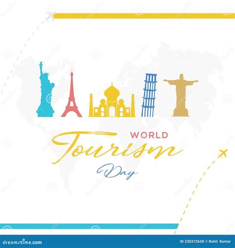 World Tourism Day Poster Design Stock Vector - Illustration of number ...