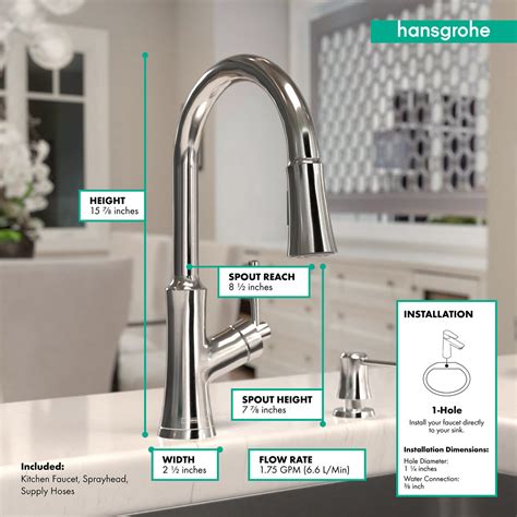 Hansgrohe 4793000 Joleena High Arc Kitchen Faucet 2 Spray Pull Down 1