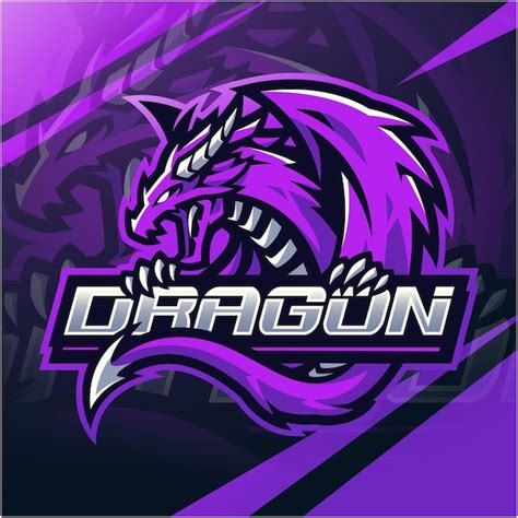 Design De Logotipo Mascote Drag O Esport Vetor Premium