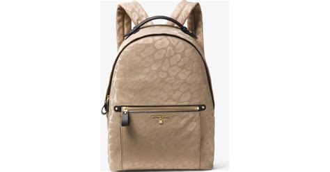 Michael Kors Kelsey Large Leopard Nylon Backpack Lyst