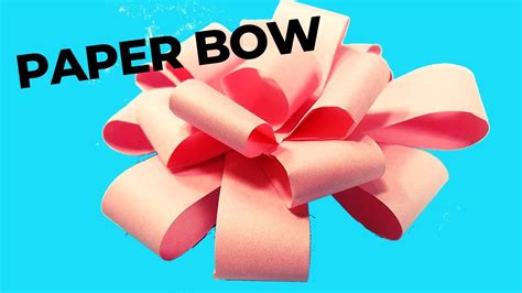 How To Make Paper Bow Easy Paper Bow Making Youtube