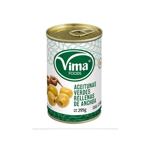 Aceitunas Rellenas De Anchoa Vima Foods G Oz