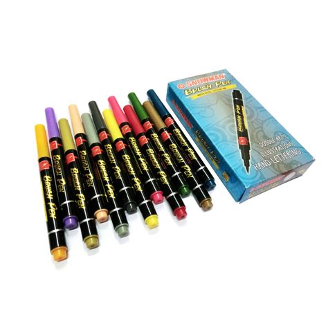 Brush Pen Brushpen Spidol Snowman Bm Pcs Shopee Indonesia