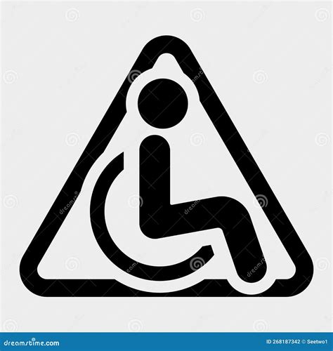 The International Symbol of Access of a Person in a Wheelchair Stock ...