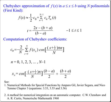 Chebyshev Approximation