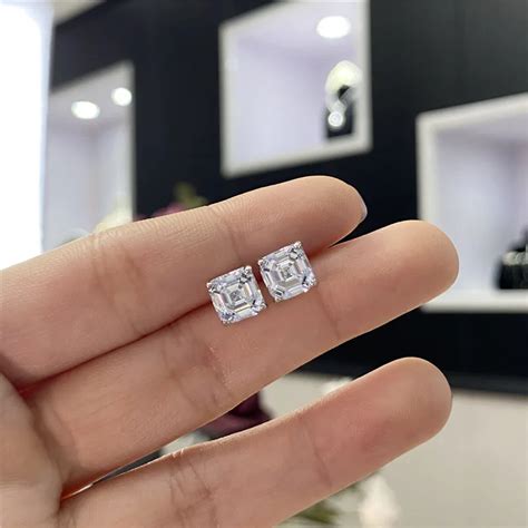 Asscher Diamond Studs