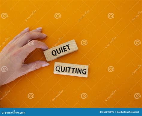 Quiet Quitting Symbol Concept Word Quiet Quitting On Wooden Blocks