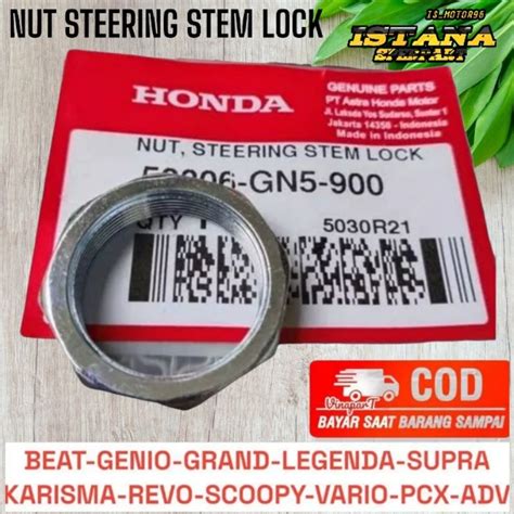 Jual Mur Komstir Nut Steering Stem Lock Honda Beat Scoopy Vario Genio