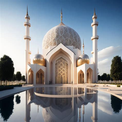 Premium Ai Image Exterior Of A Contemporary Mosque The Most Beautiful