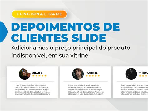 Depoimentos De Clientes Slide Temas Para E Commerce Loja Integrada