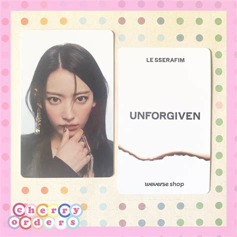 Le Sserafim Photocard Benefit Weverse Shop Unforgiven Compact Ver