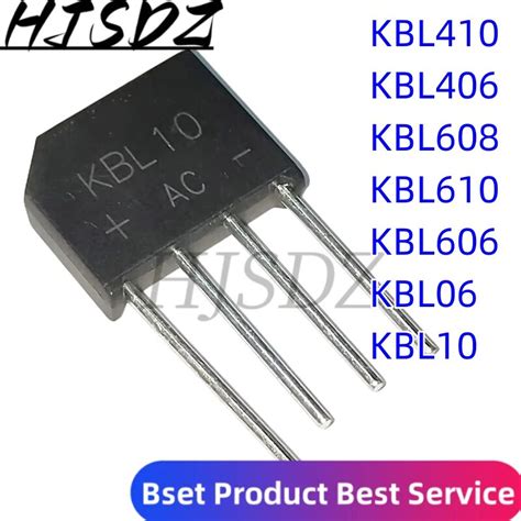 Rectificador de puente de diodo monofásico 5 piezas KBL410 KBL 410