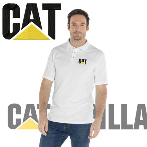 Caterpillar Logo Polo Embroidery Cat Shirt Men sold by Ian Price | SKU ...