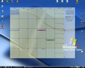 Put Outlook Calendar on desktop for easy access