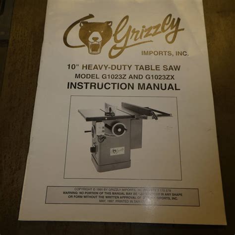 Lot 50 Grizzly 10” Heavy Duty Table Saw Model G1023z Norcal