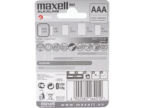 Baterie Alcalina Maxell Lr Buc Mertecom Ro