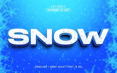 Snow Ice Cube 3D Text Effect | Photoshop PREMIUM PSD File