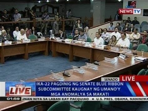 Ika Pagdinig Ng Senate Blue Ribbon Subcommittee Kaugnay Ng Umano Y