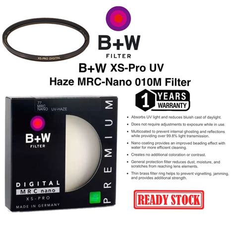 B W Xs Pro Uv Haze Mrc Nano M Super Clear Coating Filter Mm Mm