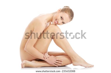 Side View Nude Woman Sitting On Stock Photo 235632088 Shutterstock